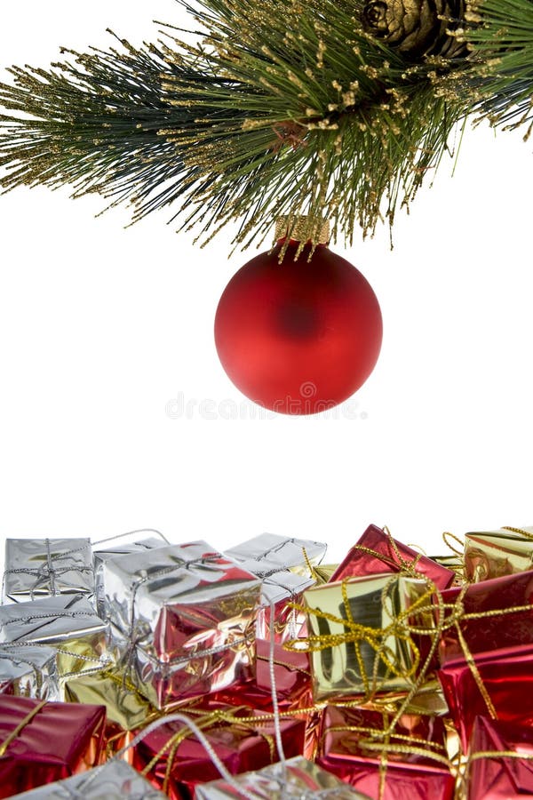 Christmas tree ball with presents