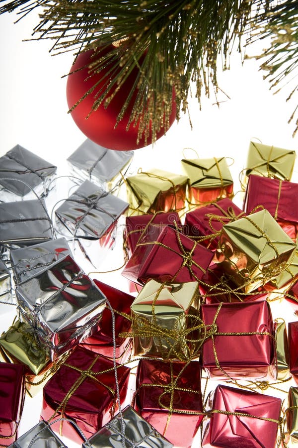 Christmas tree ball with presents