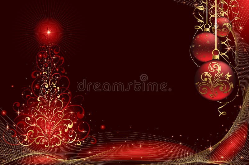 Christmas tree and balls stock vector. Illustration of darkness - 16951984