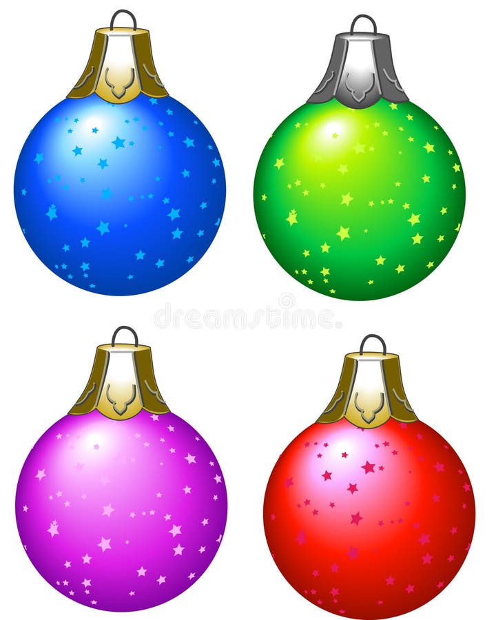 Christmas tree balls stock illustration. Illustration of blue - 3544861