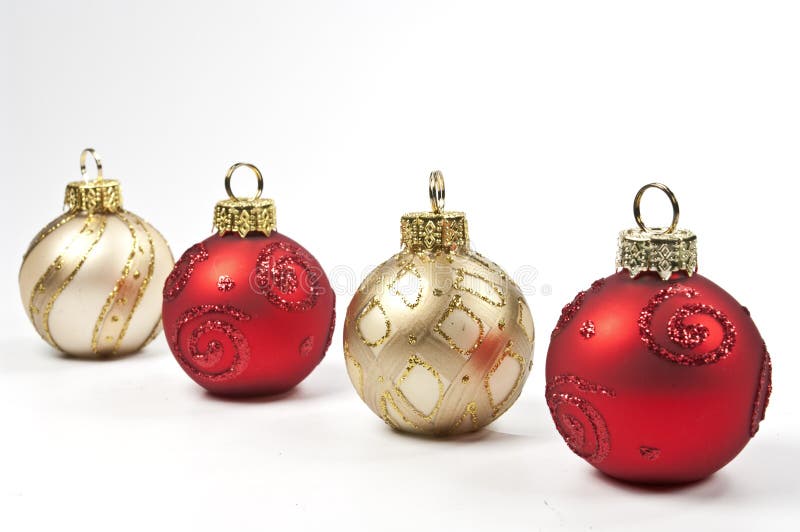 Christmas Tree Balls in a Row Stock Photo Image of ball, round 17076366