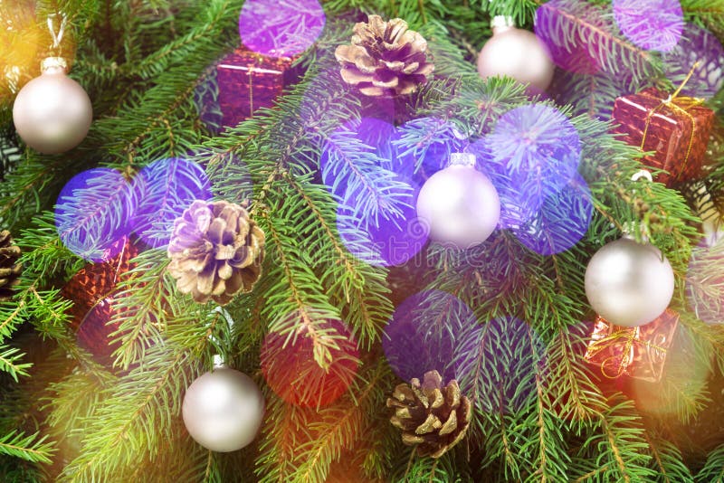 Christmas Tree with Christmas Balls Wallpaper. Christmas Tree As