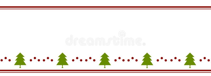 Christmas tree banner. Flat design. Ribbon pattern.