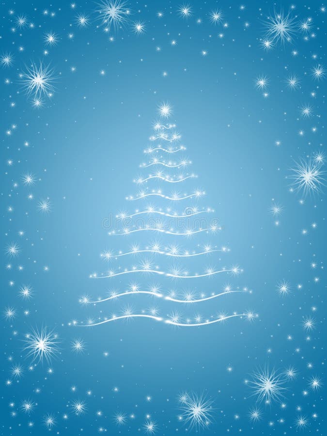 Christmas tree in blue 2