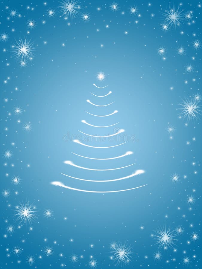 Christmas tree in blue 3