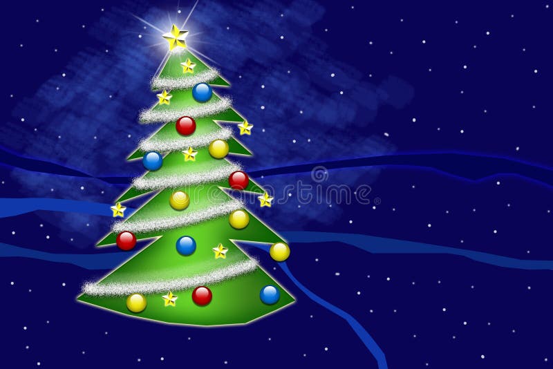 Christmas Tree stock illustration. Illustration of blue 45233470