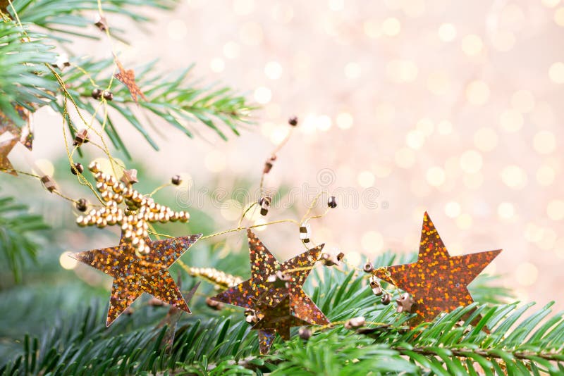 Christmas tree the bokeh background. Christmas greeting card backgrounds.