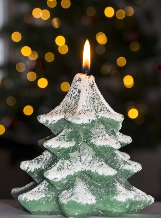 Christmas tree candle stock photo. Image of candlelight 48251320