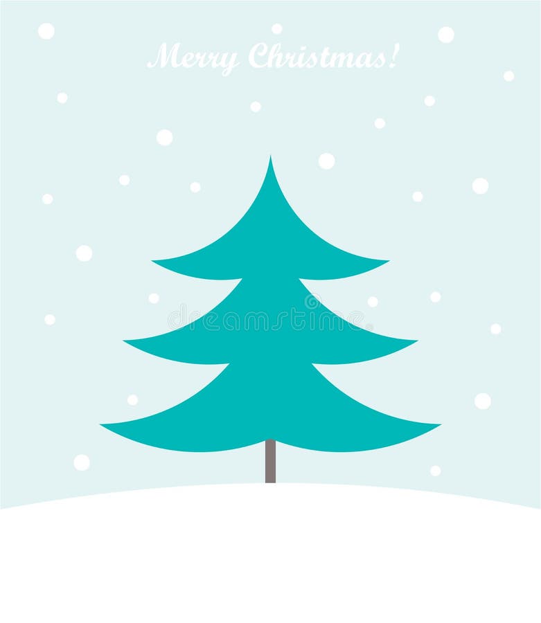 Christmas tree card stock vector. Illustration of landscape 61086416