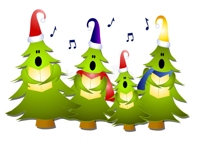 Christmas Tree Carolers Singing