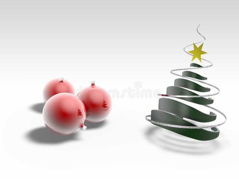 Christmas tree with christmass ball royalty free illustration Christmas tree with christmass ball royalty free illustration