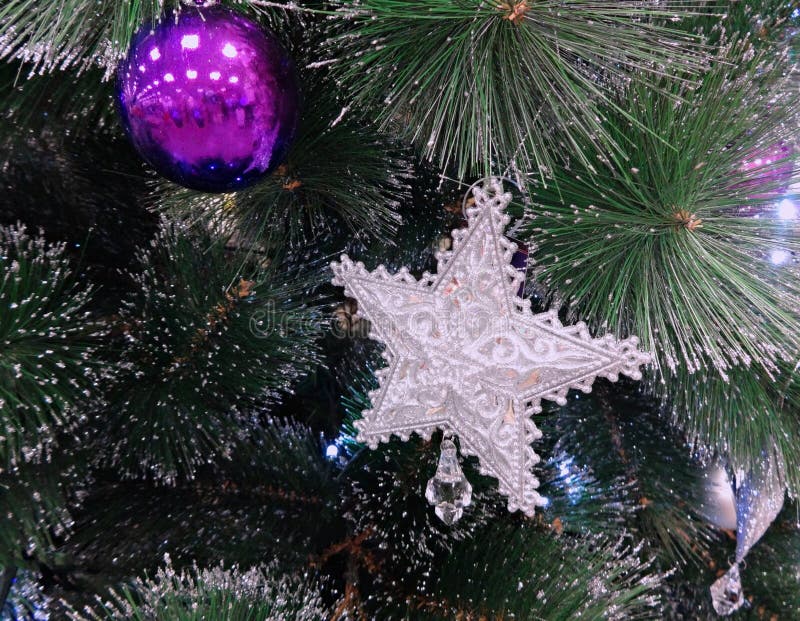 Christmas tree decoration royalty free stock images