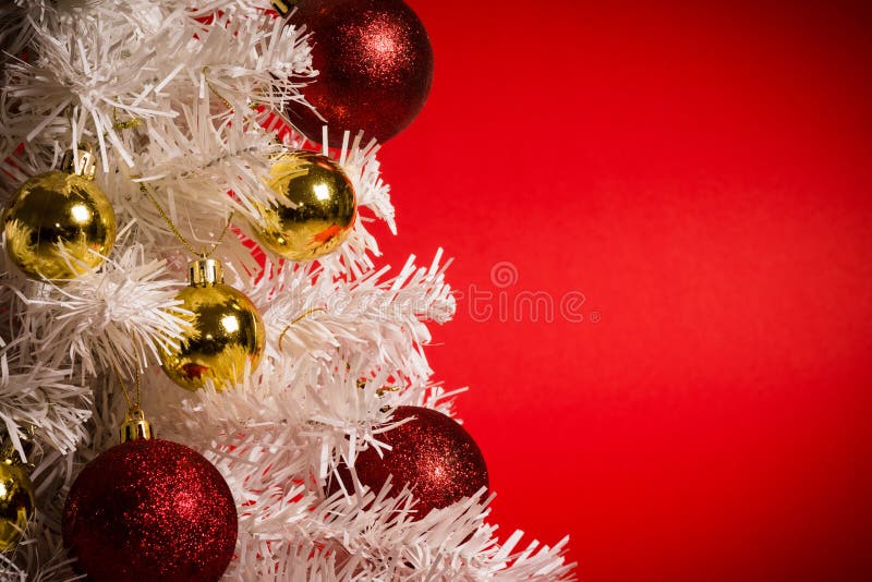 Christmas Tree on Red Background Stock Image Image of celebration