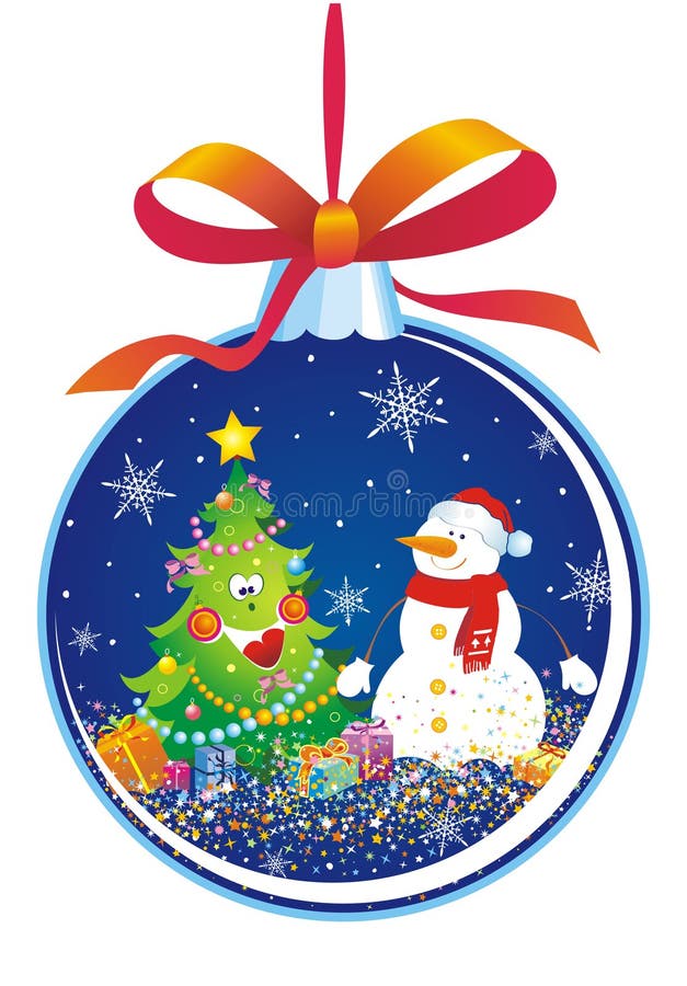 Christmas tree decoration with snowman