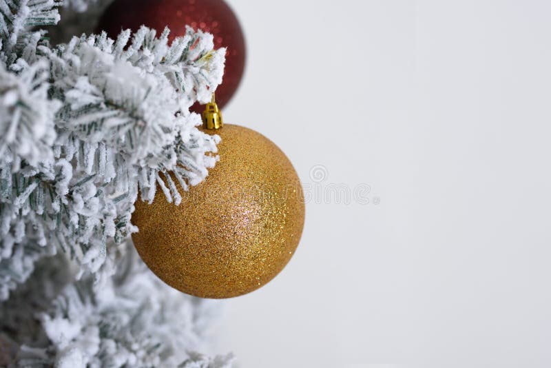 Christmas tree decoration on white background for design. royalty free stock image