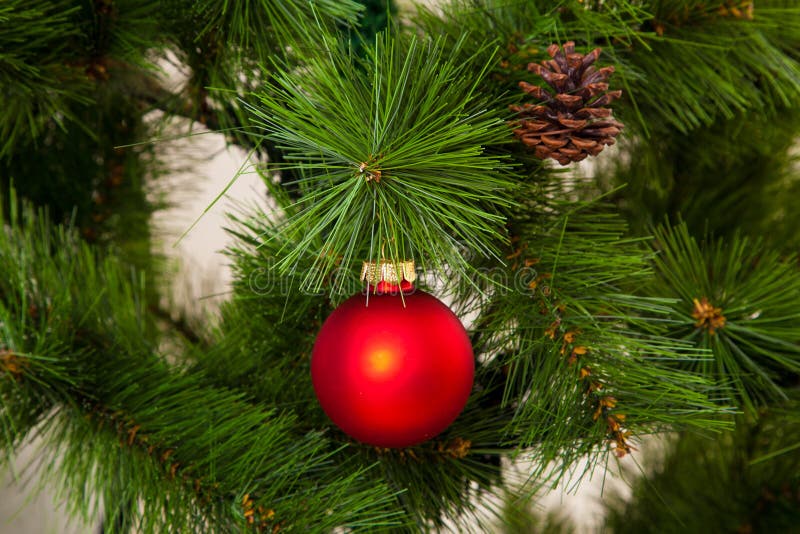 Christmas-tree Decorations Happy New Year Stock Photo - Image of happy ...