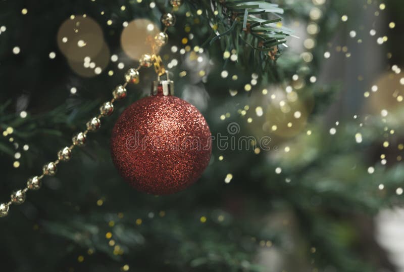 Christmas tree with decorations and light bokeh background. for Christmas and Happy New Year 2020 stock image Christmas tree with decorations and light bokeh background. for Christmas and Happy New Year 2020 stock image