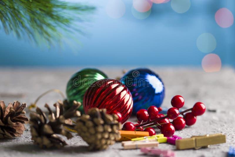 Christmas Tree Decorations. Various Color Christmas Tree Decorations