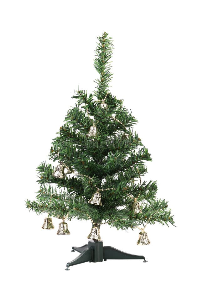 Christmas Tree with Decorative Bells. Stock Photo Image of studio