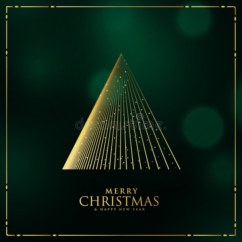 Christmas Tree Design Made with Lines Background Stock Vector ...