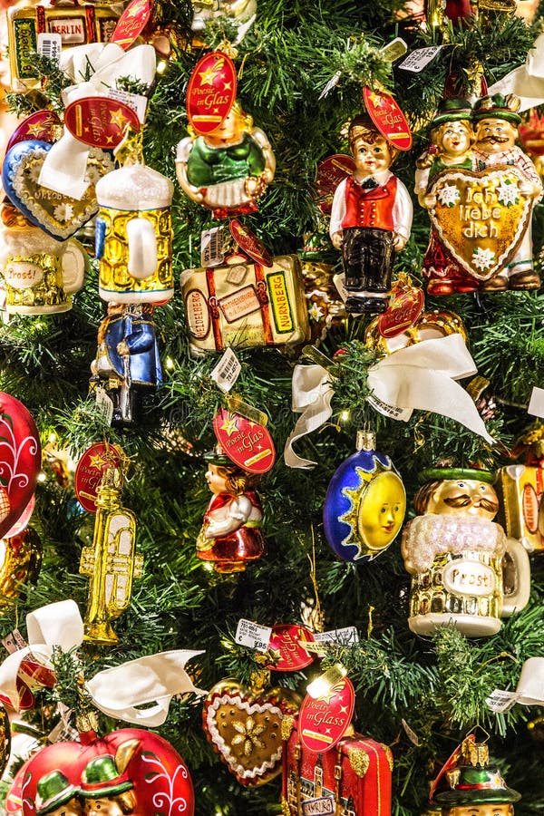 Christmas Tree Exclusive Glass Decoration in Munich Shop Editorial