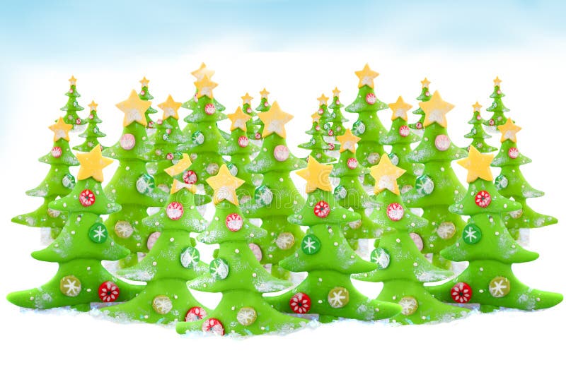 Christmas tree farm stock illustration. Illustration of yellow 16847540