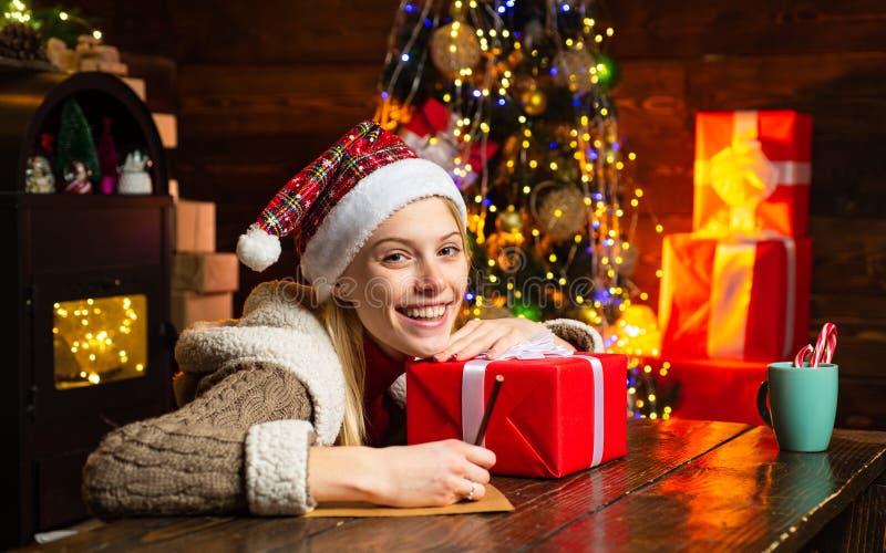 Christmas Tree Filled With Happiness Cheer And Love Girl Enjoy Cozy