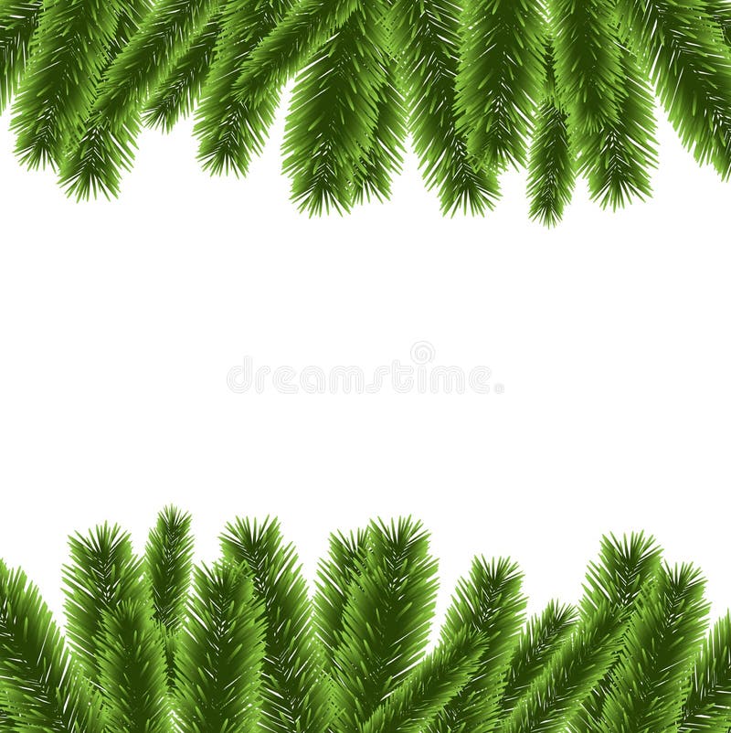 Christmas Tree Frame Decoration Vector Stock Vector - Illustration of