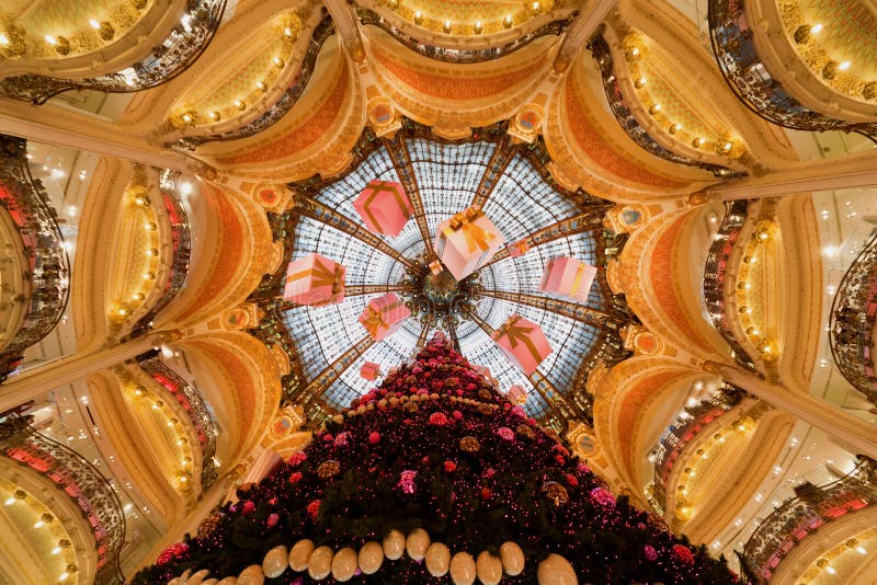 The Galeries Lafayette Sign and Logo. Paris, France Editorial