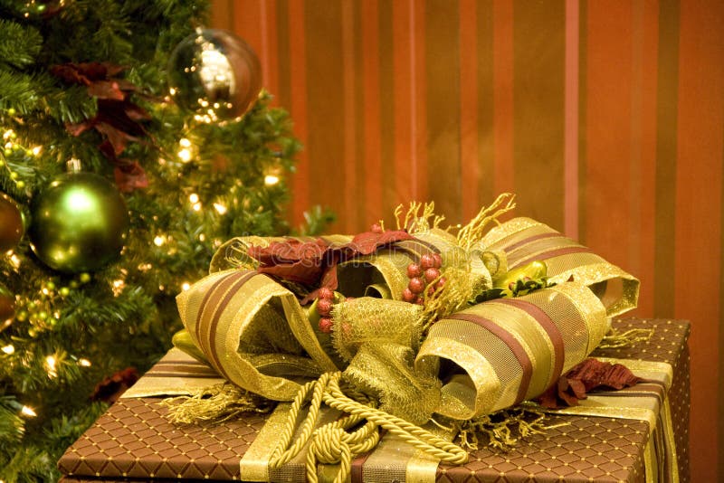Christmas tree gift box stock photo. Image of creativity 28184784