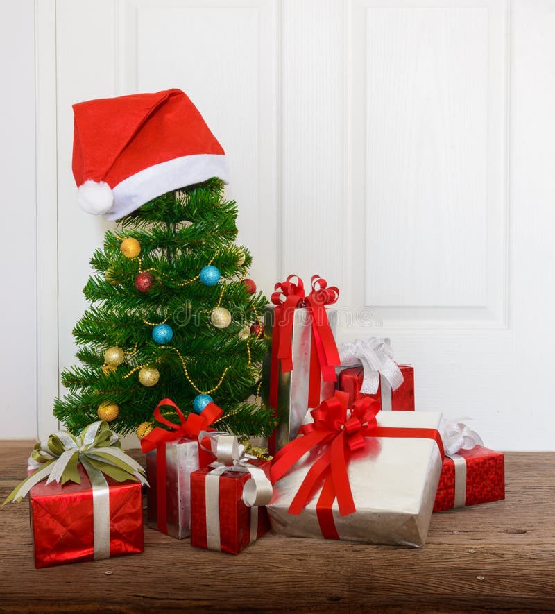 Christmas tree with gifts stock photo. Image of december 63397526