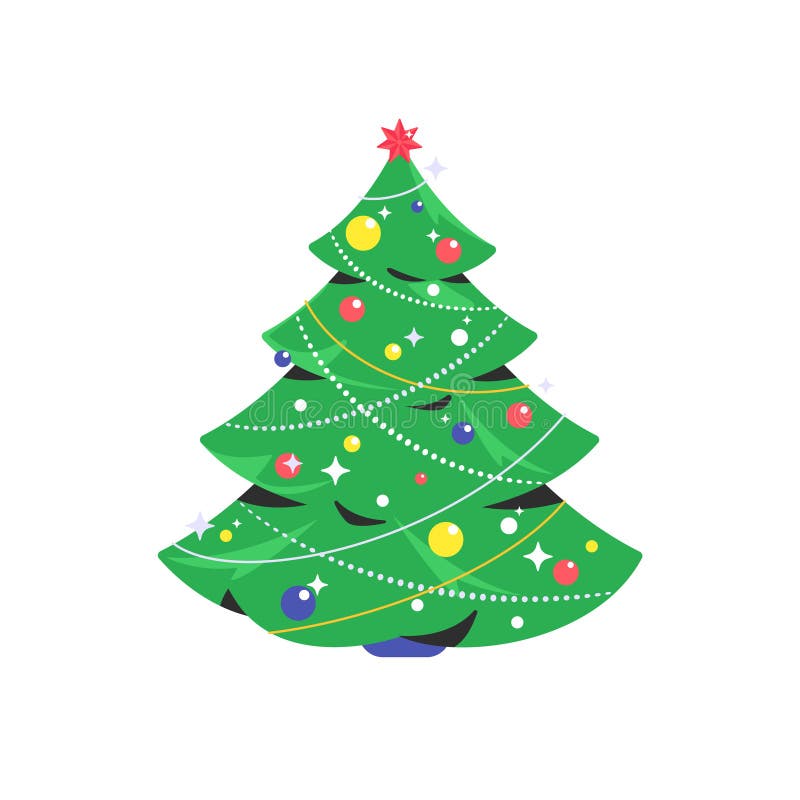 Christmas Tree Icon Isolated on White Background Stock Vector ...