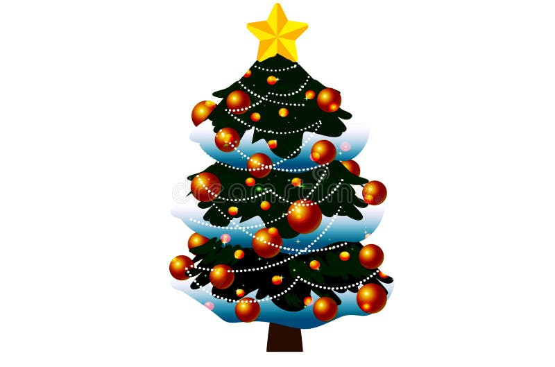 Christmas tree isolated on white background. Illustration design royalty free stock photos Christmas tree isolated on white background. Illustration design royalty free stock photos