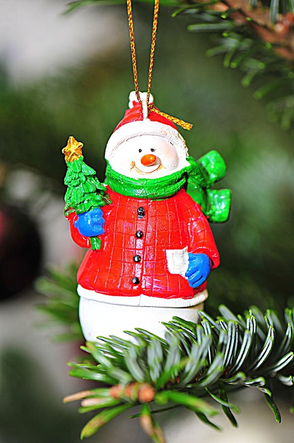 Frosty the Snowman Christmas Tree Decoration Stock Image Image of