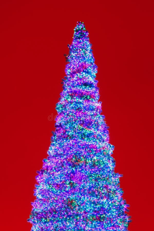 Christmas tree led lights stock image. Image of abstract 102866851