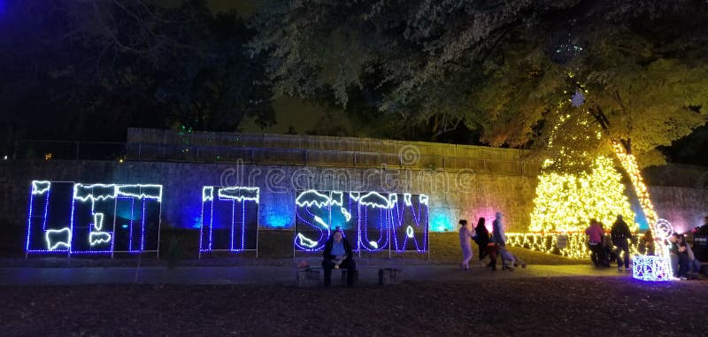 Christmas Light in Dallas Zoo Stock Image Image of light, parent
