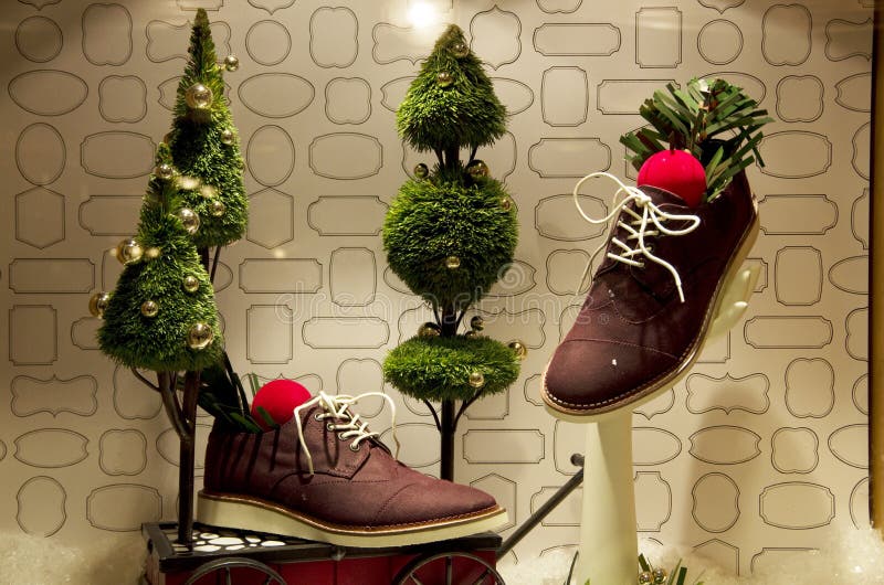 Christmas Tree Lights Department Store Stock Photo Image of interior