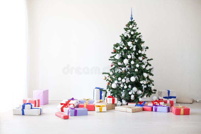 Christmas Tree Lots of Gifts the New Year Decor Stock Photo Image of