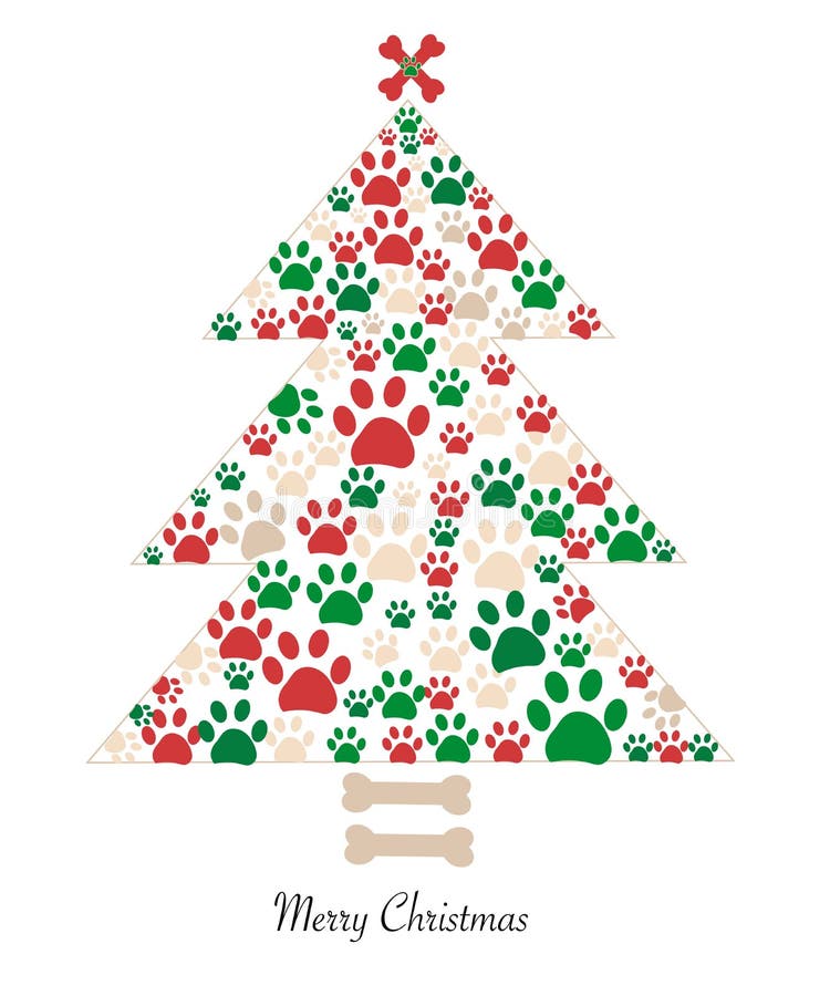 Download Cartoon Dogs And Cats Christmas Tree Stock Vector ...