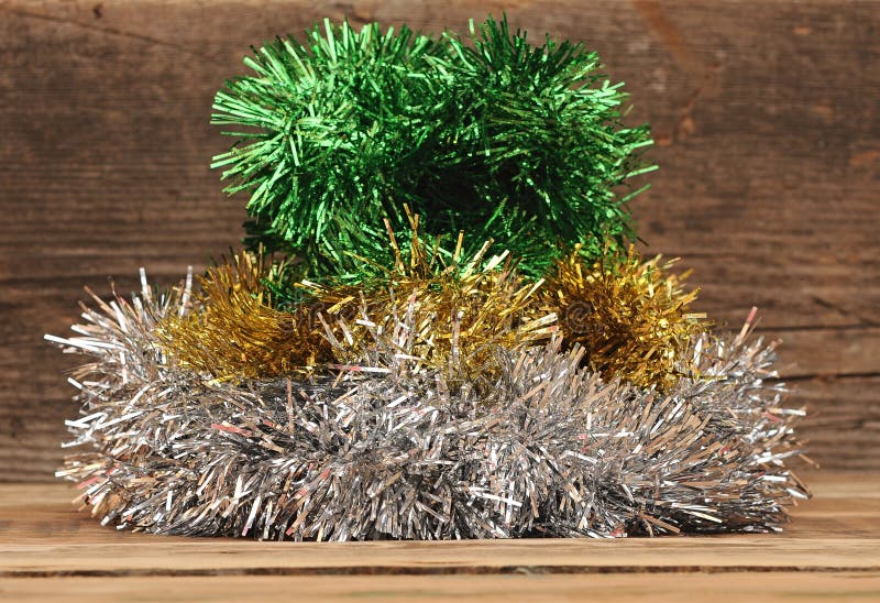 Christmas Tree Made of Tinsel Stock Photo Image of celebrate