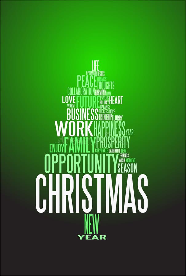 Christmas Tree Shape Words Stock Illustrations 358 Christmas Tree