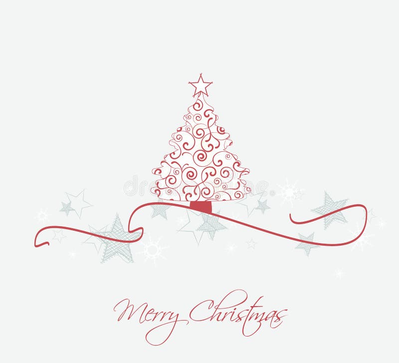 Christmas Card Word Cloud Tree Design Stock Vector - Illustration of ...