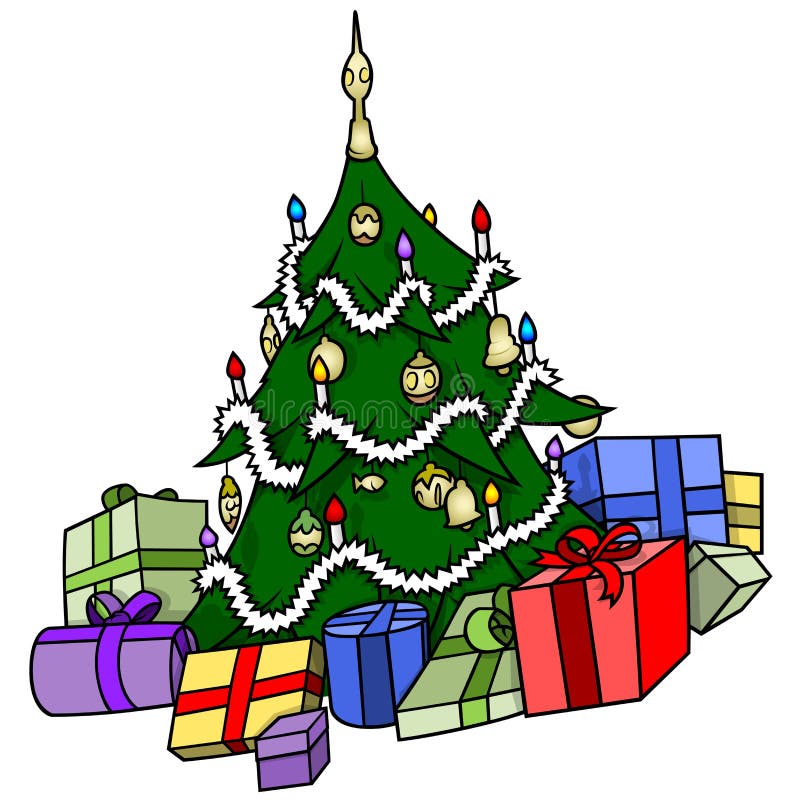 Christmas Tree with Presents vector illustration Christmas Tree with Presents vector illustration