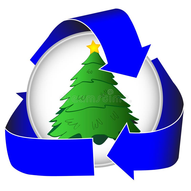 Christmas Tree Recycling Icon vector illustration Christmas Tree Recycling Icon vector illustration