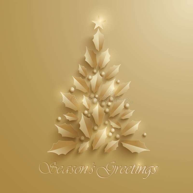 Christmas Tree. Seasons Greeting. Stock Vector Illustration of tree