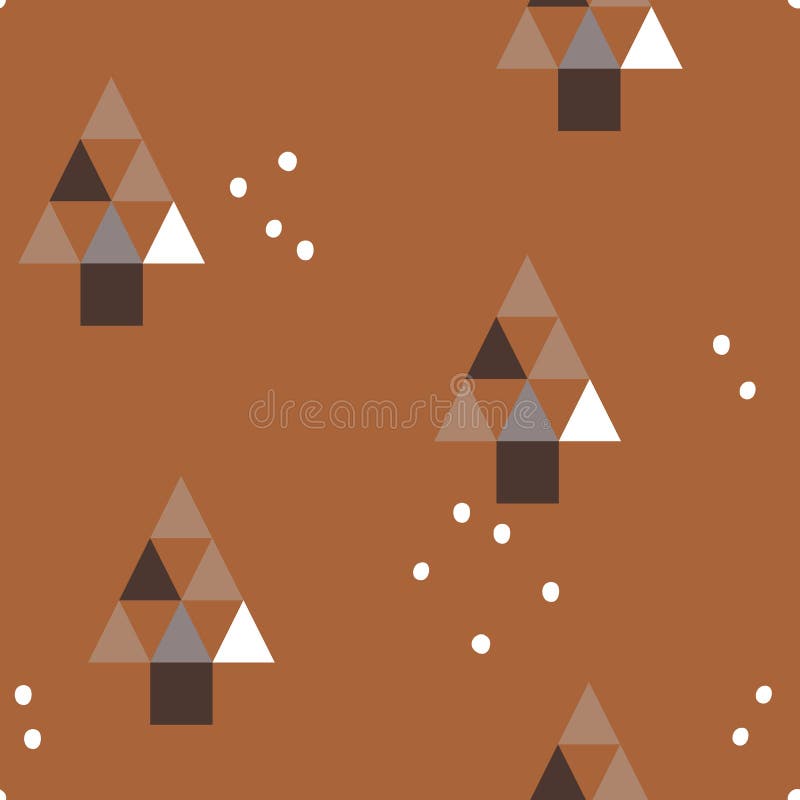 Christmas tree snow pattern vector illustration
