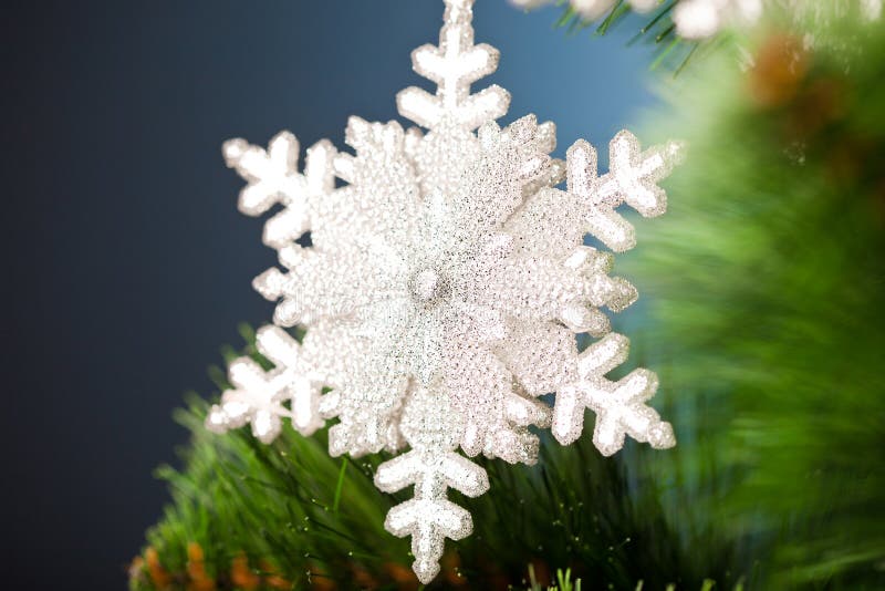 Christmas Tree With Snowflake Stock Photo Image of celebrate