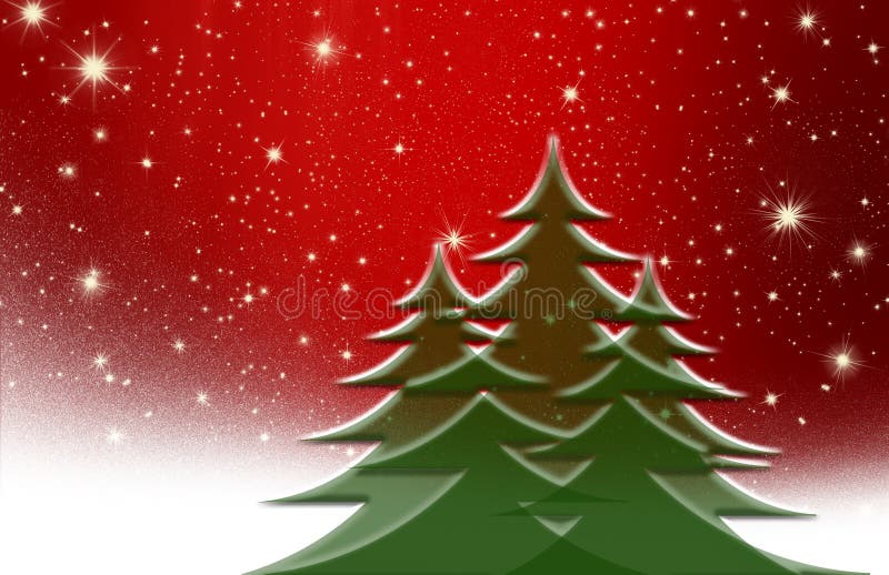 Christmas tree, with star, background stock illustration Christmas tree, with star, background stock illustration