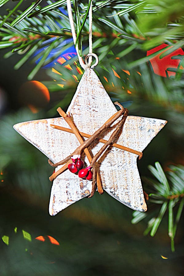 Christmas Tree Star Decoration Stock Image Image of blue, adorn 48003737