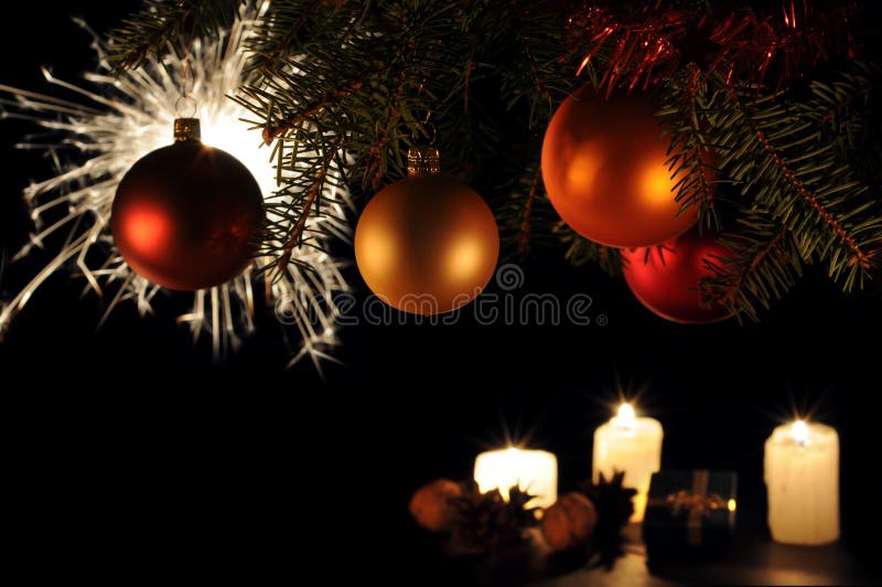 Christmas tree stick stock image